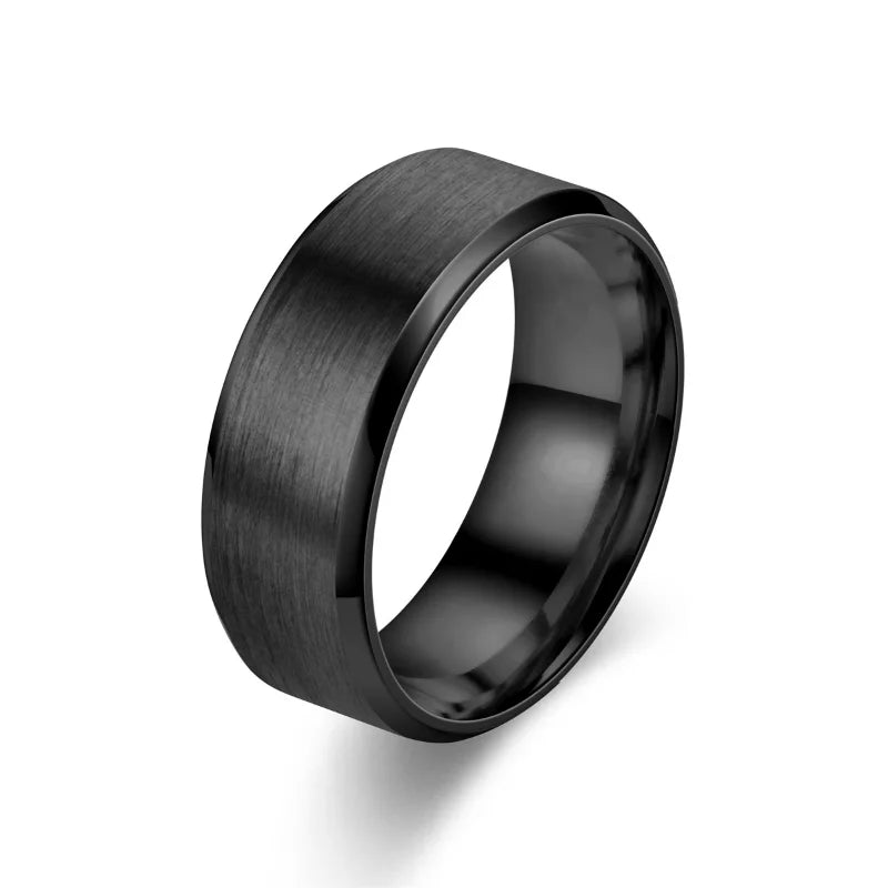 Velmera Tungsten Ring – 8mm Brushed Steel, Unisex, 6 Colours