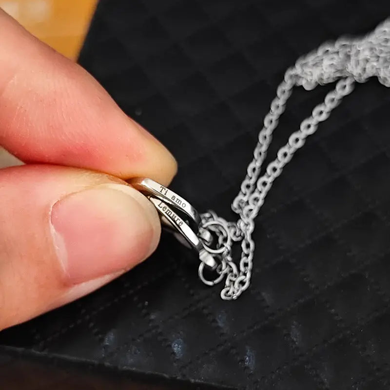 Velmera Personalised Double Heart Necklace