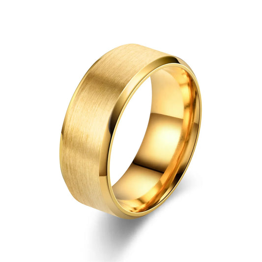 Velmera Tungsten Ring – 8mm Brushed Steel, Unisex, 6 Colours